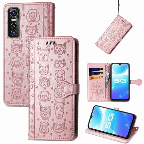 For Vivo S7e 5G Lovely Cat and Dog Embossing Pattern Horizontal Flip Leather Case , with Holder & Card Slots & Wallet & Cartoon Clasp & Lanyard(Rose Gold)
For Vivo S7e 5G Lovely Cat and Dog Embossing Pattern Horizontal Flip Leather Case , with Holder & Card Slots & Wallet & Cartoon Clasp & Lanyard(Rose Gold)