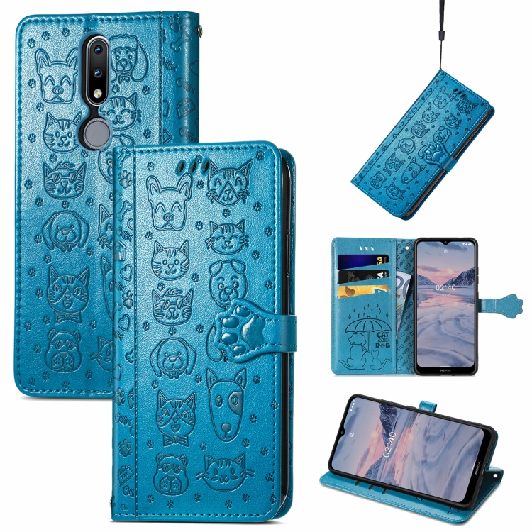 For Nokia 2.4 Lovely Cat and Dog Embossing Pattern Horizontal Flip Leather Case , with Holder & Card Slots & Wallet & Cartoon Clasp & Lanyard(Blue)
For Nokia 2.4 Lovely Cat and Dog Embossing Pattern Horizontal Flip Leather Case , with Holder & Card Slots & Wallet & Cartoon Clasp & Lanyard(Blue)