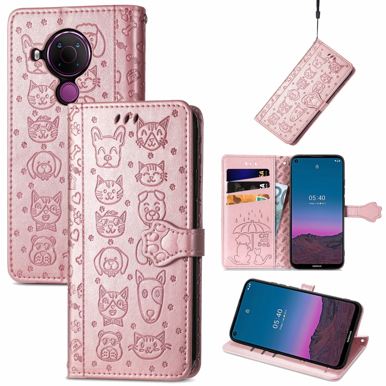 For Nokia 5.4 Lovely Cat and Dog Embossing Pattern Horizontal Flip Leather Case , with Holder & Card Slots & Wallet & Cartoon Clasp & Lanyard(Rose Gold)
For Nokia 5.4 Lovely Cat and Dog Embossing Pattern Horizontal Flip Leather Case , with Holder & Card Slots & Wallet & Cartoon Clasp & Lanyard(Rose Gold)