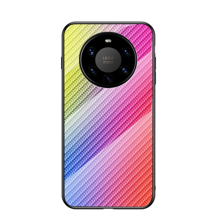 For Huawei Mate 40 Pro+ Gradient Carbon Fiber Texture TPU Border Tempered Glass Case(Colorful Fiber)
For Huawei Mate 40 Pro+ Gradient Carbon Fiber Texture TPU Border Tempered Glass Case(Colorful Fiber)