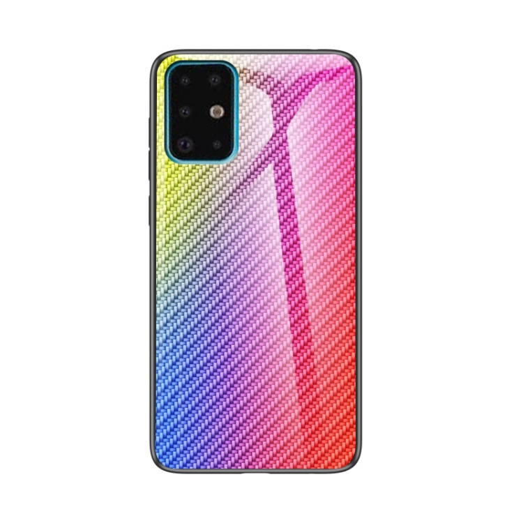 For Samsung Galaxy S21+ 5G Gradient Carbon Fiber Texture TPU Border Tempered Glass Case(Colorful Fiber)
For Samsung Galaxy S21+ 5G Gradient Carbon Fiber Texture TPU Border Tempered Glass Case(Colorful Fiber)