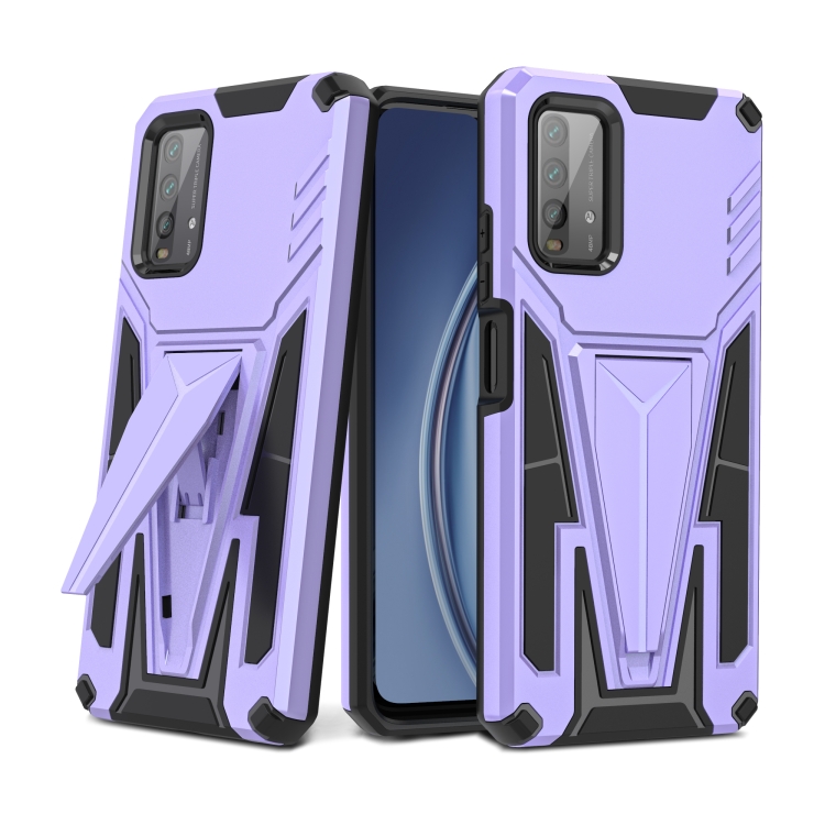For Xiaomi Redmi Note 9 4G Super V Armor PC + TPU Shockproof Case with Invisible Holder(Purple)
For Xiaomi Redmi Note 9 4G Super V Armor PC + TPU Shockproof Case with Invisible Holder(Purple)