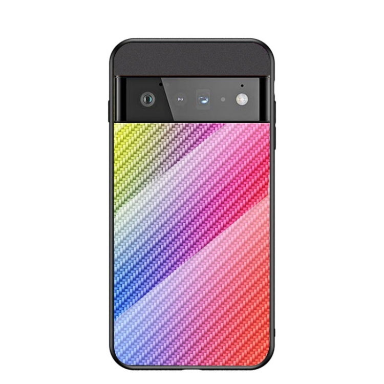 For Google Pixel 6 Pro Gradient Carbon Fiber Texture TPU Border Tempered Glass Case(Colorful Fiber)
For Google Pixel 6 Pro Gradient Carbon Fiber Texture TPU Border Tempered Glass Case(Colorful Fiber)