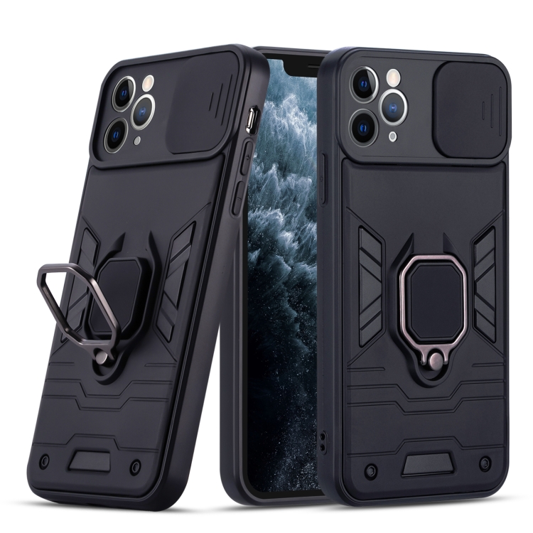 Warrior Armor Sliding Camera Cover Design TPU + PC Shockproof Case with Ring Holder For iPhone 11 Pro Max(Black)
Warrior Armor Sliding Camera Cover Design TPU + PC Shockproof Case with Ring Holder For iPhone 11 Pro Max(Black)