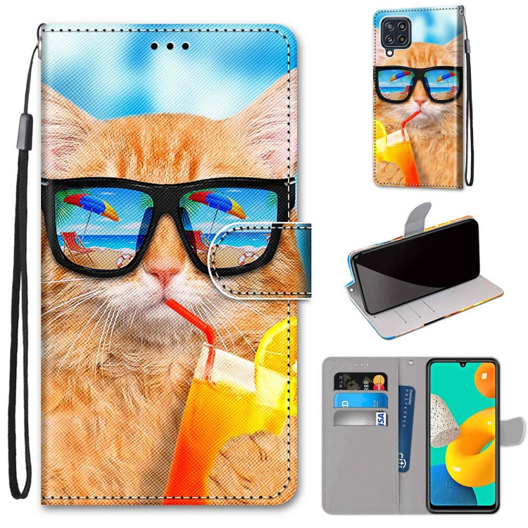 For Samsung Galaxy M32 Coloured Drawing Cross Texture Horizontal Flip PU Leather Case with Holder & Card Slots & Wallet & Lanyard(Cat Drinking Soda)
For Samsung Galaxy M32 Coloured Drawing Cross Texture Horizontal Flip PU Leather Case with Holder & Card Slots & Wallet & Lanyard(Cat Drinking Soda)