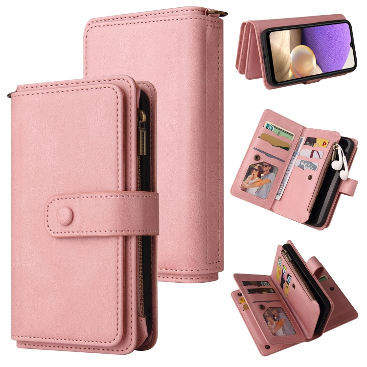 For Samsung Galaxy A32 4G Skin Feel PU + TPU Horizontal Flip Leather Case with Holder & 15 Cards Slot & Wallet & Zipper Pocket & Lanyard(Pink)
For Samsung Galaxy A32 4G Skin Feel PU + TPU Horizontal Flip Leather Case with Holder & 15 Cards Slot & Wallet & Zipper Pocket & Lanyard(Pink)