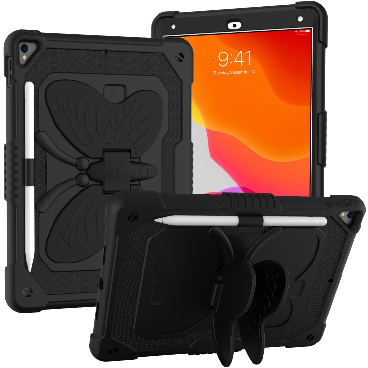 Pure Color PC + Silicone Anti-drop Protective Case with Butterfly Shape Holder & Pen Slot For iPad 10.2 2020 & 2019 / Air 3 10.5 inch(Black)
Pure Color PC + Silicone Anti-drop Protective Case with Butterfly Shape Holder & Pen Slot For iPad 10.2 2020 & 2019 / Air 3 10.5 inch(Black)