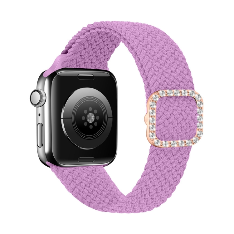 Adjustable Nylon Braided Elasticity Diamond Buckle Replacement Strap Watchband For Apple Watch Series 7 & 6 & SE & 5 & 4 44mm/3 & 2 & 1 42mm(Purple)
Adjustable Nylon Braided Elasticity Diamond Buckle Replacement Strap Watchband For Apple Watch Series 7 & 6 & SE & 5 & 4 44mm/3 & 2 & 1 42mm(Purple)