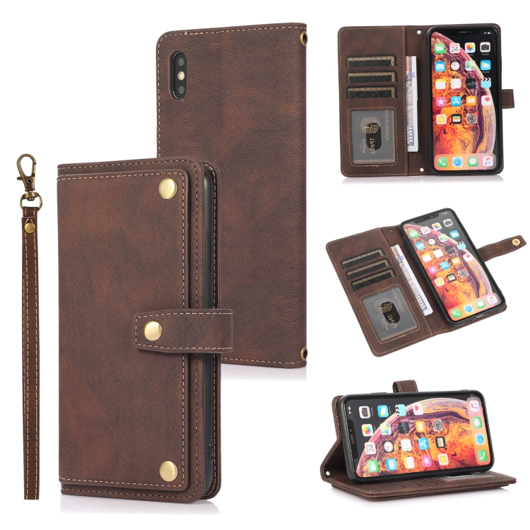 PU + TPU Horizontal Flip Leather Case with Holder & Card Slot & Wallet & Lanyard For iPhone XS / X(Brown)
PU + TPU Horizontal Flip Leather Case with Holder & Card Slot & Wallet & Lanyard For iPhone XS / X(Brown)