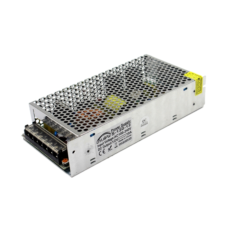 S-120-12 DC12V 10A 120W LED Regulated Switching Power Supply, Size: 199 x 98 x 42mm
S-120-12 DC12V 10A 120W LED Regulated Switching Power Supply, Size: 199 x 98 x 42mm