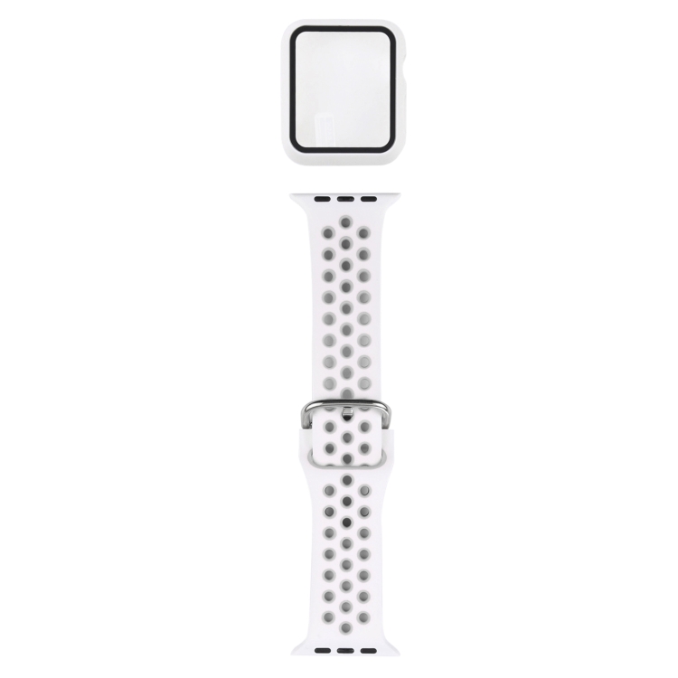 Silicone Replacement Strap Watchband + Protective Case with Screen Protector Set For Apple Watch Series 6 & SE & 5 & 4 40mm(White)
Silicone Replacement Strap Watchband + Protective Case with Screen Protector Set For Apple Watch Series 6 & SE & 5 & 4 40mm(White)
