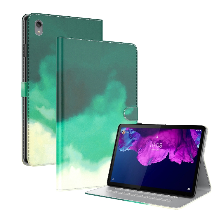 For Lenovo Tab P11 TB-J606F 11inch Voltage Watercolor Pattern Skin Feel Magnetic Horizontal Flip PU Leather Case with Holder(Green) 
For Lenovo Tab P11 TB-J606F 11inch Voltage Watercolor Pattern Skin Feel Magnetic Horizontal Flip PU Leather Case with Holder(Green)