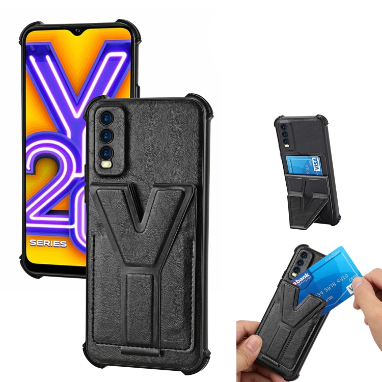 For vivo Y20 Y Style Multifunction Card Stand Back Cover PU + TPU + PC Magnetic Shockproof Case(Black)
For vivo Y20 Y Style Multifunction Card Stand Back Cover PU + TPU + PC Magnetic Shockproof Case(Black)