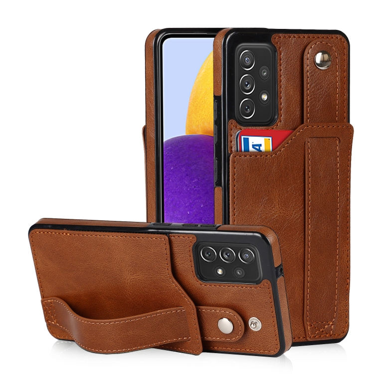 For Samsung Galaxy A72 5G / 4G Crazy Horse Texture Shockproof TPU + PU Leather Case with Card Slot & Wrist Strap Holder(Brown)
For Samsung Galaxy A72 5G / 4G Crazy Horse Texture Shockproof TPU + PU Leather Case with Card Slot & Wrist Strap Holder(Brown)