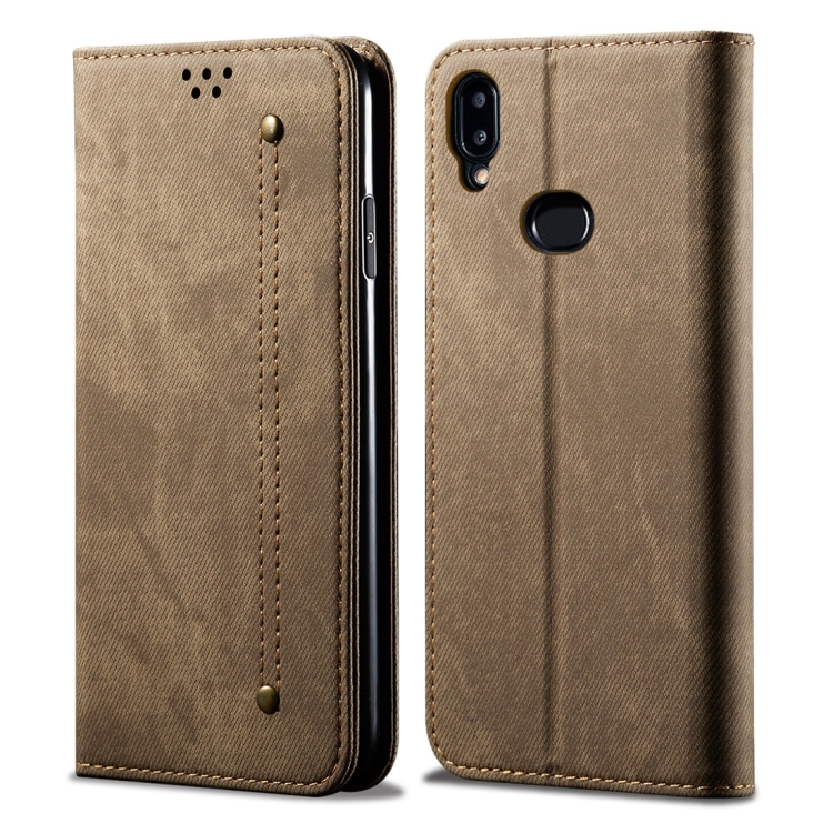 For Galaxy A10s Denim Texture Casual Style Horizontal Flip Leather Case with Holder & Card Slots & Wallet(Khaki)
For Galaxy A10s Denim Texture Casual Style Horizontal Flip Leather Case with Holder & Card Slots & Wallet(Khaki)