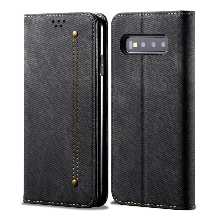 For Galaxy S10+ Denim Texture Casual Style Horizontal Flip Leather Case with Holder & Card Slots & Wallet(Black)
For Galaxy S10+ Denim Texture Casual Style Horizontal Flip Leather Case with Holder & Card Slots & Wallet(Black)