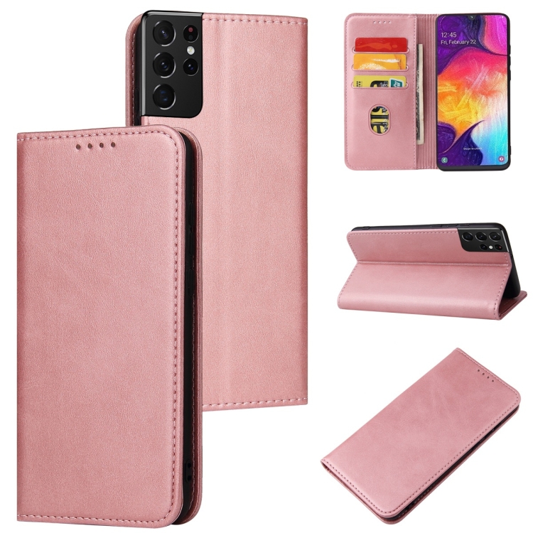 For Samsung Galaxy S21 Ultra 5G Calf Texture Magnetic Horizontal Flip Leather Case with Holder & Card Slots & Wallet(Rose Gold)
For Samsung Galaxy S21 Ultra 5G Calf Texture Magnetic Horizontal Flip Leather Case with Holder & Card Slots & Wallet(Rose Gold)