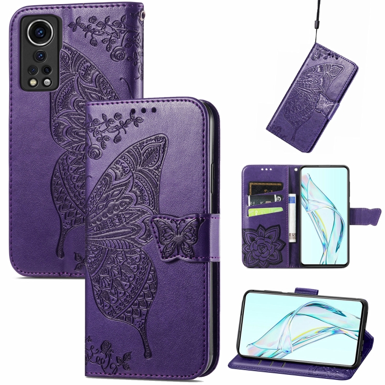 For ZTE Axon 30 5G Butterfly Love Flower Embossed Horizontal Flip Leather Case with Holder & Card Slots & Wallet & Lanyard(Dark Purple)
For ZTE Axon 30 5G Butterfly Love Flower Embossed Horizontal Flip Leather Case with Holder & Card Slots & Wallet & Lanyard(Dark Purple)