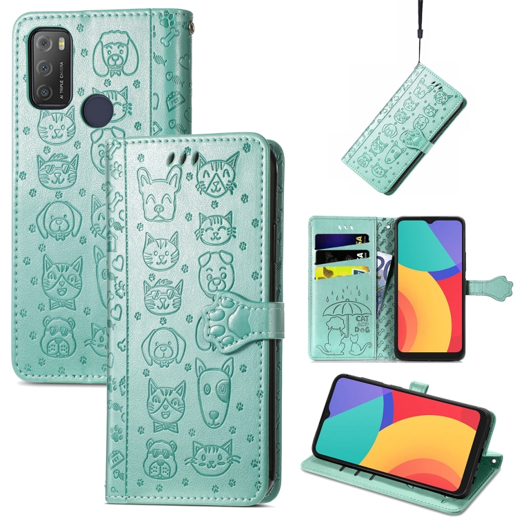 For Alcatel 1S 2021 Lovely Cat and Dog Embossing Pattern Horizontal Flip Leather Case , with Holder & Card Slots & Wallet & Cartoon Clasp & Lanyard(Green)
For Alcatel 1S 2021 Lovely Cat and Dog Embossing Pattern Horizontal Flip Leather Case , with Holder & Card Slots & Wallet & Cartoon Clasp & Lanyard(Green)