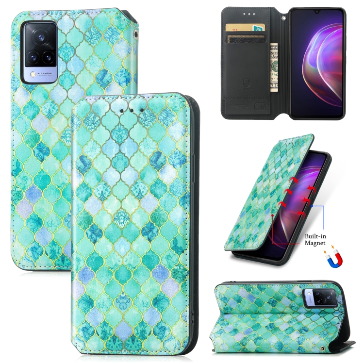 For vivo V21 Colorful Magnetic Horizontal Flip PU Leather Case with Holder & Card Slot & Wallet(Emerald)
For vivo V21 Colorful Magnetic Horizontal Flip PU Leather Case with Holder & Card Slot & Wallet(Emerald)