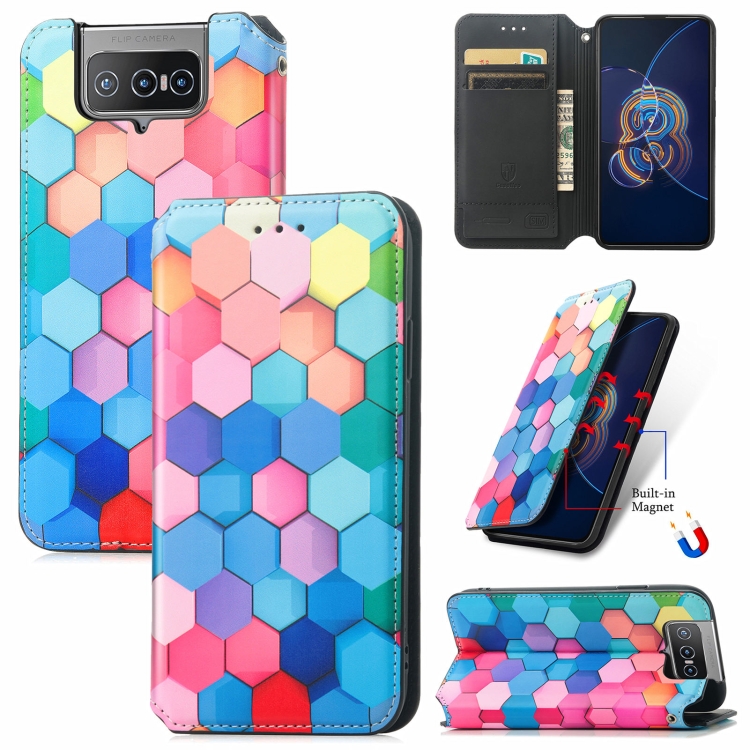 For Asus Zenfone 8 Flip Colorful Magnetic Horizontal Flip PU Leather Case with Holder & Card Slot & Wallet(Colorful Cube)
For Asus Zenfone 8 Flip Colorful Magnetic Horizontal Flip PU Leather Case with Holder & Card Slot & Wallet(Colorful Cube)