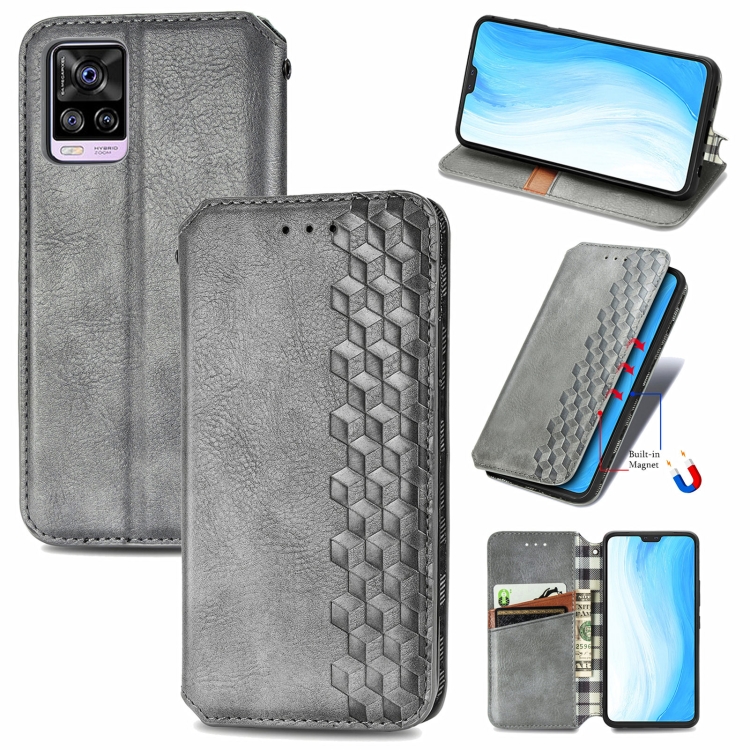 For vivo S7 Cubic Grid Pressed Horizontal Flip Magnetic PU Leather Case with Holder & Card Slots & Wallet(Grey)
For vivo S7 Cubic Grid Pressed Horizontal Flip Magnetic PU Leather Case with Holder & Card Slots & Wallet(Grey)