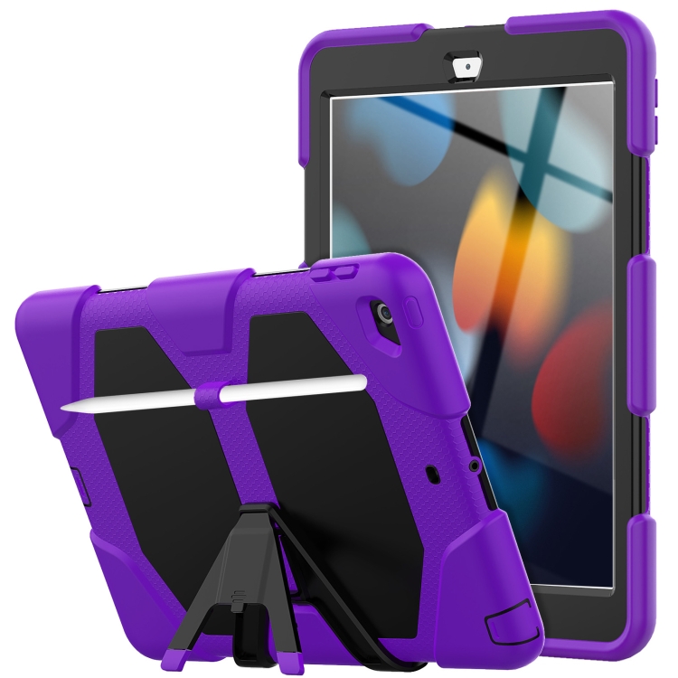 Shockproof Colorful Silicone + PC Protective Case with Holder & Pen Slot For iPad 10.2 2021 / 2020 / 2019(Purple)
Shockproof Colorful Silicone + PC Protective Case with Holder & Pen Slot For iPad 10.2 2021 / 2020 / 2019(Purple)