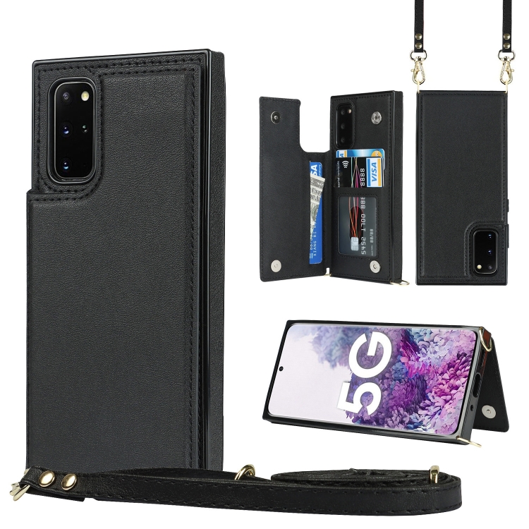 For Samsung Galaxy S20+ Cross-body Square Double Buckle Flip Card Bag TPU+PU Case with Card Slots & Wallet & Photo & Strap(Black)
For Samsung Galaxy S20+ Cross-body Square Double Buckle Flip Card Bag TPU+PU Case with Card Slots & Wallet & Photo & Strap(Black)
