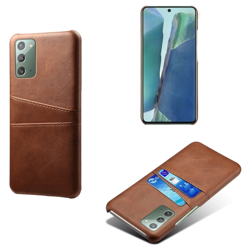 For Samsung Galaxy Note20 Calf Texture PC + PU Leather Back Cover Shockproof Case with Dual Card Slots(Brown)
For Samsung Galaxy Note20 Calf Texture PC + PU Leather Back Cover Shockproof Case with Dual Card Slots(Brown)