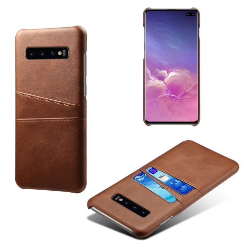 For Samsung Galaxy S10+ Calf Texture PC + PU Leather Back Cover Shockproof Case with Dual Card Slots(Brown)
For Samsung Galaxy S10+ Calf Texture PC + PU Leather Back Cover Shockproof Case with Dual Card Slots(Brown)