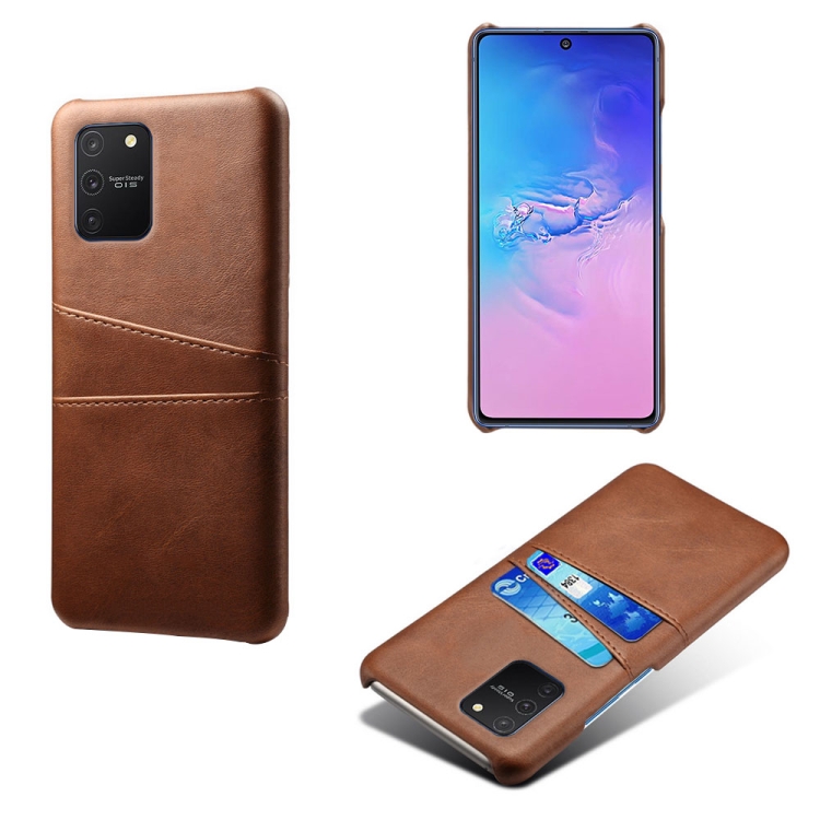 For Samsung Galaxy S10 Lite/ M80s Calf Texture PC + PU Leather Back Cover Shockproof Case with Dual Card Slots(Brown) 
For Samsung Galaxy S10 Lite/ M80s Calf Texture PC + PU Leather Back Cover Shockproof Case with Dual Card Slots(Brown)