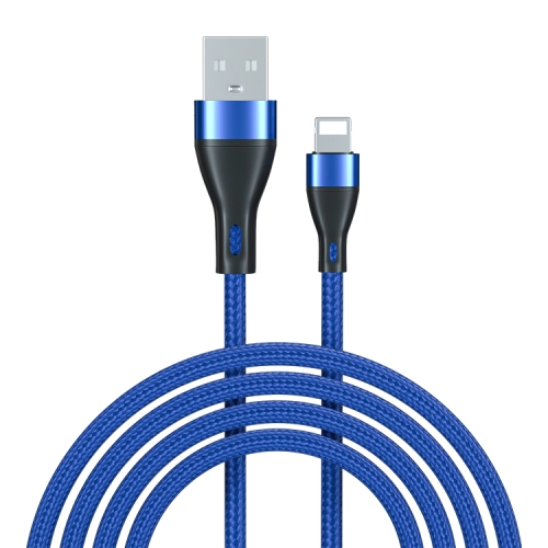 

ADC-001 3A USB to 8 Pin Weave Fast Charging Data Cable, Length:1m(Blue)