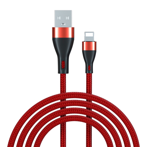 

ADC-001 3A USB to 8 Pin Weave Fast Charging Data Cable, Length:2m(Red)
