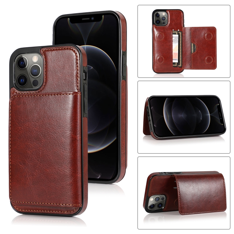 Shockproof PU + TPU Protective Case with Card Slots & Holder For iPhone 13 Pro(Brown)
Shockproof PU + TPU Protective Case with Card Slots & Holder For iPhone 13 Pro(Brown)