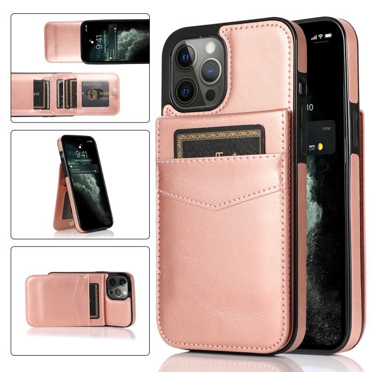Solid Color PC + TPU Protective Case with Holder & Card Slots For iPhone 13 Pro Max(Rose Gold)
Solid Color PC + TPU Protective Case with Holder & Card Slots For iPhone 13 Pro Max(Rose Gold)