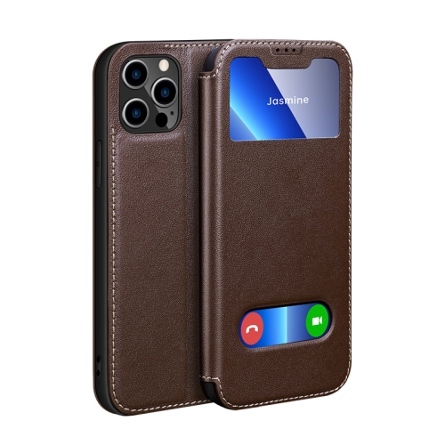 Yak Texture Horizontal Flip View Time Top Layer Cowhide Leather Case with Holder & Call Display ID For iPhone 13 Pro(Brown)
Yak Texture Horizontal Flip View Time Top Layer Cowhide Leather Case with Holder & Call Display ID For iPhone 13 Pro(Brown)