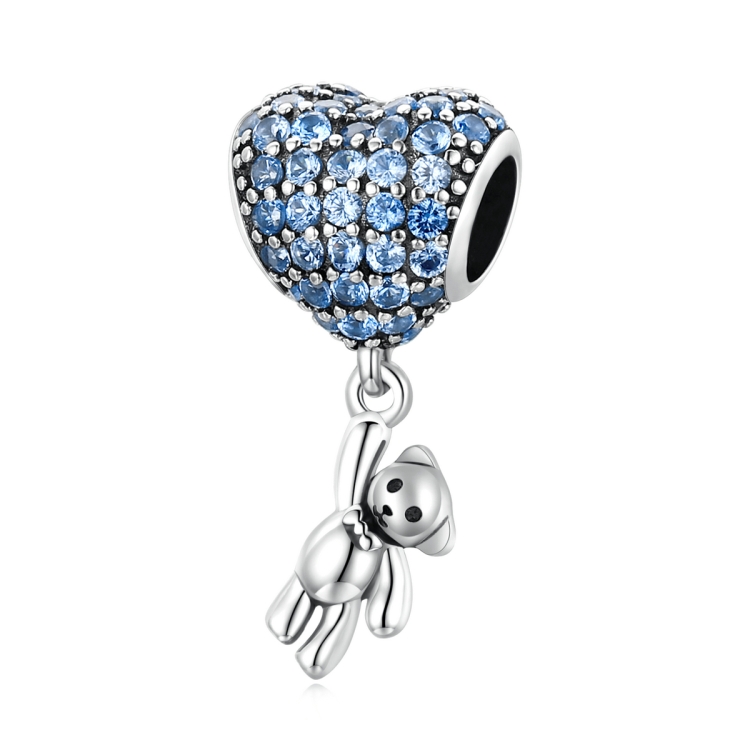 S925 Sterling Silver Heart Balloon Bear Pendant DIY Bracelet Necklace Accessories
S925 Sterling Silver Heart Balloon Bear Pendant DIY Bracelet Necklace Accessories