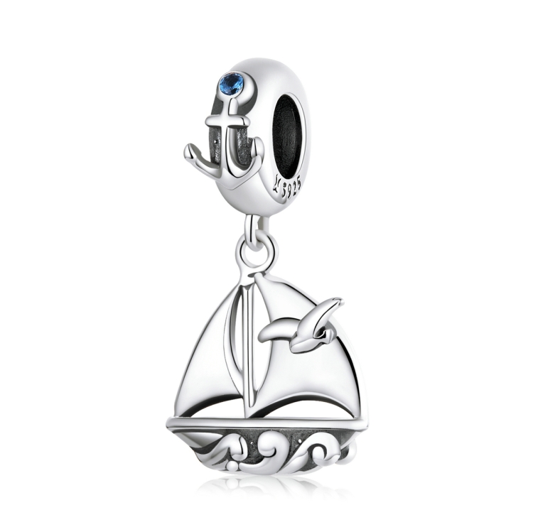 S925 Sterling Silver Zircon Sailboat Pendant DIY Bracelet Necklace Accessories
S925 Sterling Silver Zircon Sailboat Pendant DIY Bracelet Necklace Accessories