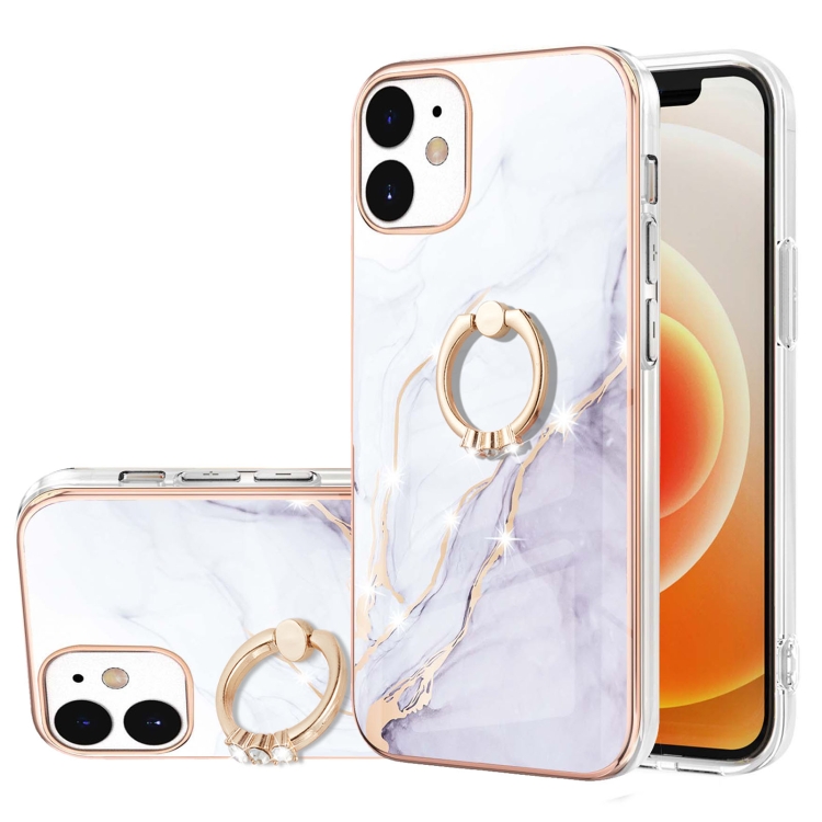 Electroplating Marble Pattern IMD TPU Shockproof Case with Ring Holder For iPhone 12 / 12 Pro(White 006)
Electroplating Marble Pattern IMD TPU Shockproof Case with Ring Holder For iPhone 12 / 12 Pro(White 006)