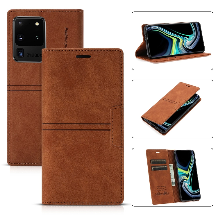 For Samsung Galaxy S20 Ultra Dream Magnetic Suction Business Horizontal Flip PU Leather Case with Holder & Card Slot & Wallet(Brown)
For Samsung Galaxy S20 Ultra Dream Magnetic Suction Business Horizontal Flip PU Leather Case with Holder & Card Slot & Wallet(Brown)