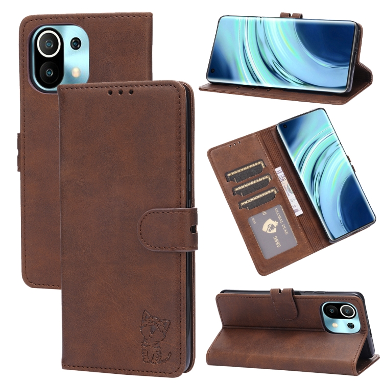 For Xiaomi Mi 11 Embossed Happy Cat Pattern Horizontal Flip Leather Case with Holder & Card Slots & Wallet(Brown)
For Xiaomi Mi 11 Embossed Happy Cat Pattern Horizontal Flip Leather Case with Holder & Card Slots & Wallet(Brown)