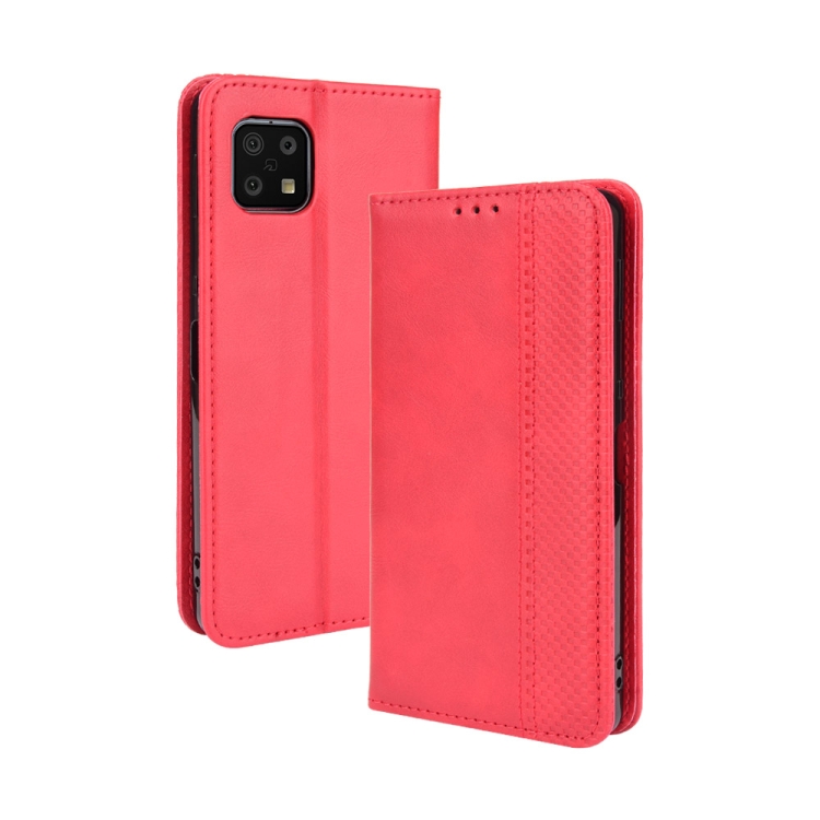 For Aquos Sense6 Magnetic Buckle Retro Crazy Horse Texture Horizontal Flip Leather Case with Holder & Card Slots & Photo Frame(Red)
For Aquos Sense6 Magnetic Buckle Retro Crazy Horse Texture Horizontal Flip Leather Case with Holder & Card Slots & Photo Frame(Red)