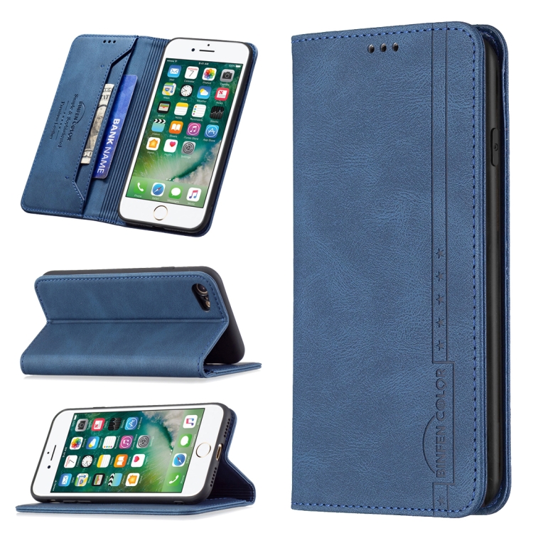 Magnetic RFID Blocking Anti-Theft Leather Case with Holder & Card Slots & Wallet For iPhone SE 2020 / 7 / 8(Blue)
Magnetic RFID Blocking Anti-Theft Leather Case with Holder & Card Slots & Wallet For iPhone SE 2020 / 7 / 8(Blue)