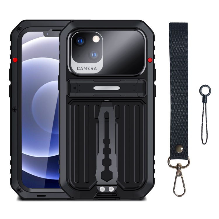 Armor Shockproof Splash-proof Dust-proof Phone Case with Holder For iPhone 13(Black)
Armor Shockproof Splash-proof Dust-proof Phone Case with Holder For iPhone 13(Black)