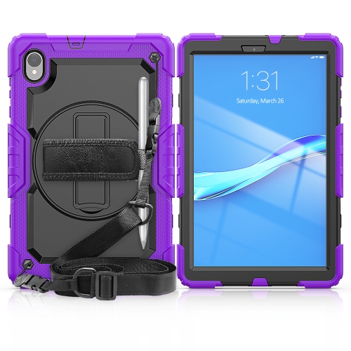 For Lenovo Tab M10 HD TB-X306X Shockproof Colorful Silicone + PC Protective Tablet Case with Holder & Shoulder Strap & Hand Strap(Purple)
For Lenovo Tab M10 HD TB-X306X Shockproof Colorful Silicone + PC Protective Tablet Case with Holder & Shoulder Strap & Hand Strap(Purple)