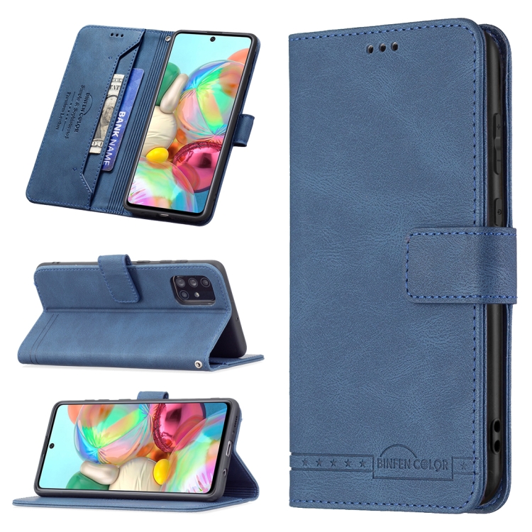 For Samsung Galaxy A71 Magnetic Clasp RFID Blocking Anti-Theft Leather Case with Holder & Card Slots & Wallet(Blue)
For Samsung Galaxy A71 Magnetic Clasp RFID Blocking Anti-Theft Leather Case with Holder & Card Slots & Wallet(Blue)