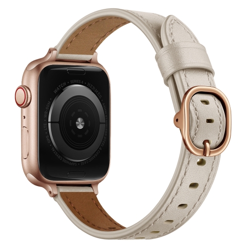 14mm Leather Strap Watchband For Apple Watch Series 7 41mm / 6&SE&5&4 40mm / 3&2&1 38mm(Creamy-white)
14mm Leather Strap Watchband For Apple Watch Series 7 41mm / 6&SE&5&4 40mm / 3&2&1 38mm(Creamy-white)