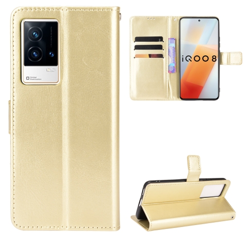 For vivo iQOO 8 Crazy Horse Texture Horizontal Flip Phone Leather Case with Holder & Card Slots & Lanyard(Gold)
For vivo iQOO 8 Crazy Horse Texture Horizontal Flip Phone Leather Case with Holder & Card Slots & Lanyard(Gold)