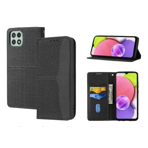 For Samsung Galaxy A03 EU Version Woven Texture Stitching Magnetic Horizontal Flip PU Leather Phone Case(Black)
For Samsung Galaxy A03 EU Version Woven Texture Stitching Magnetic Horizontal Flip PU Leather Phone Case(Black)
