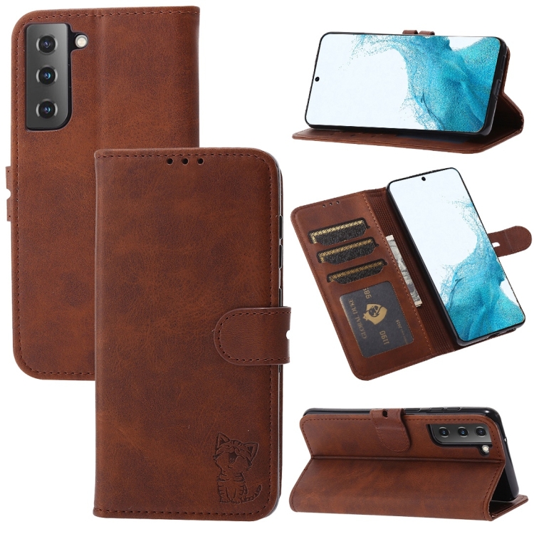 For Samsung Galaxy S22 5G Embossed Happy Cat Pattern Horizontal Flip Leather Phone Case(Brown)
For Samsung Galaxy S22 5G Embossed Happy Cat Pattern Horizontal Flip Leather Phone Case(Brown)